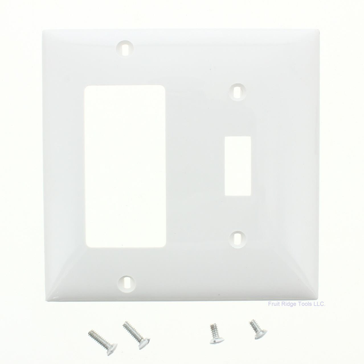 Mulberry 90432 White 2-Gang Thermoplastic Unbreakable Standard Wallplate Cover