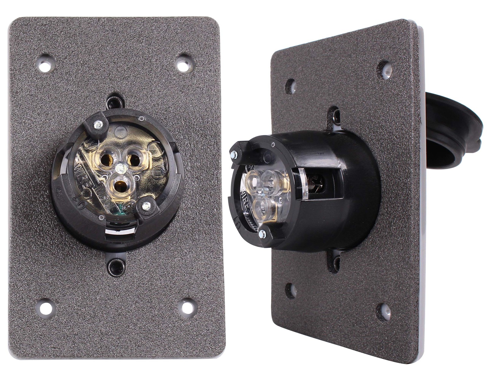 Journeyman-Pro Male – 15 Amp Nema 5-15P Flanged Receptacle 125V