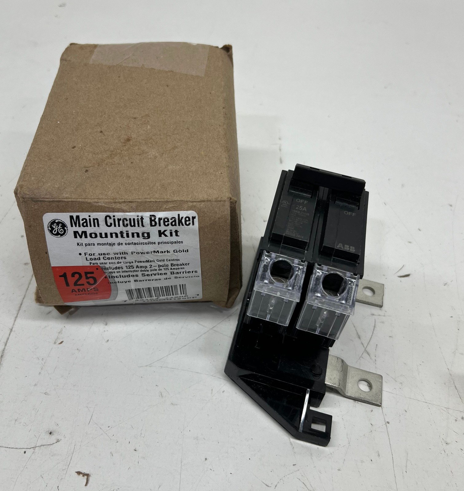 GE/ABB PowerMark Gold 125 Amp 2-Pole Main Circuit Breaker Conversion Kit *READ