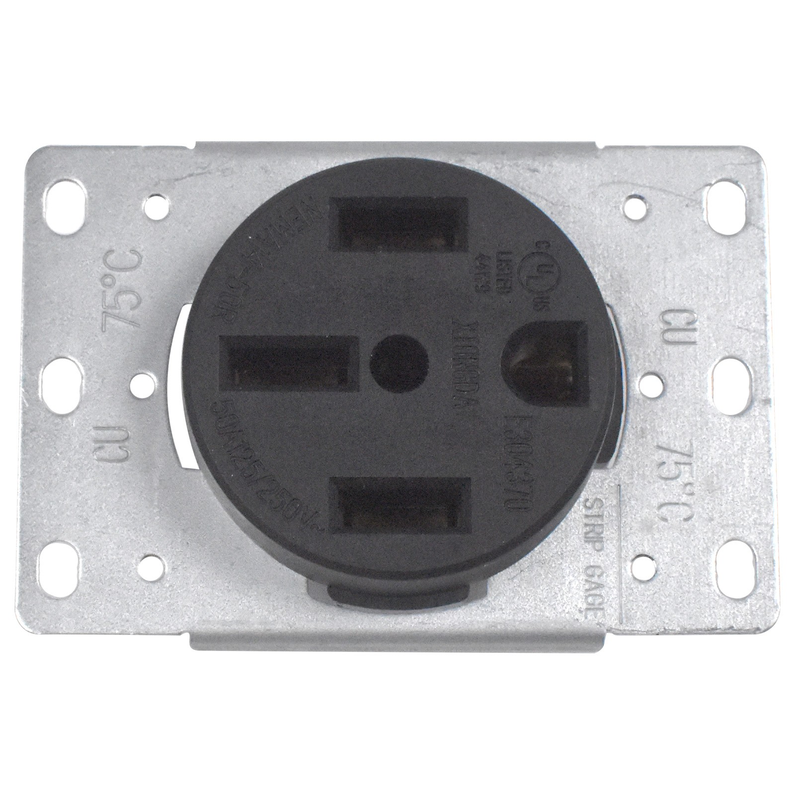 50 Amp 14-50R Flush Mount Outlet For EV & RV