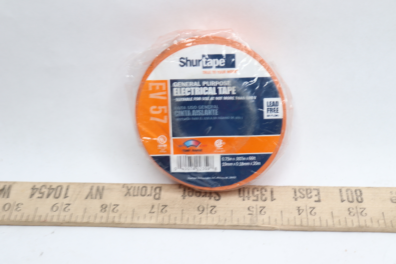 Shurtape General Purpose Electrical Tape 7 mils Orange 3/4″ x 66′ EV57