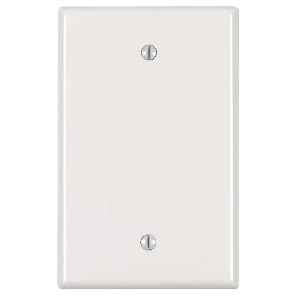 1-Gang Midway Blank Nylon Wall Plate White