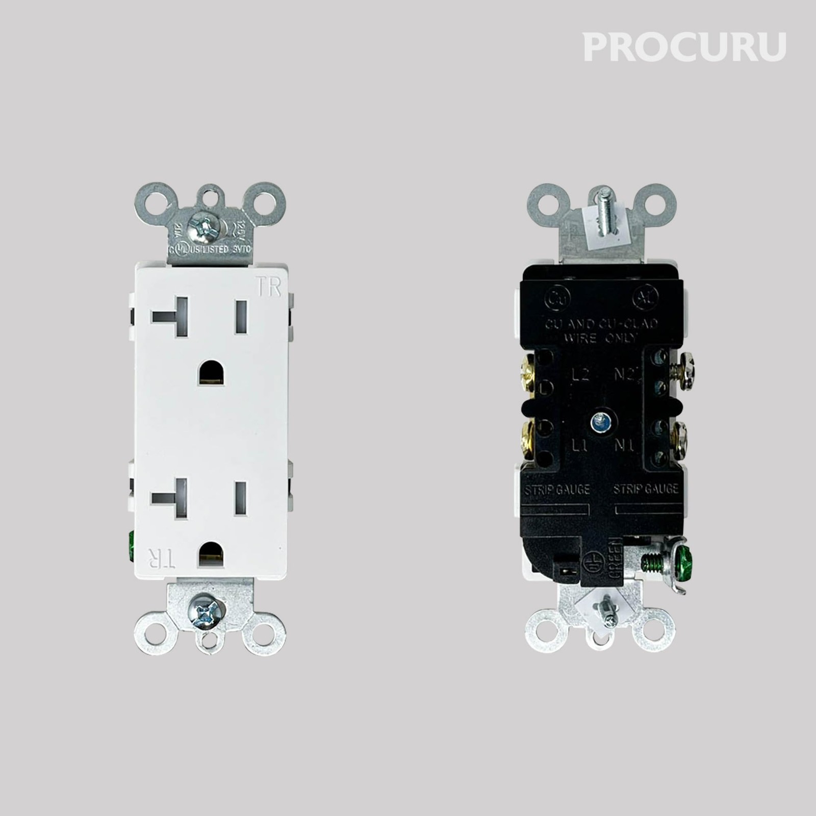 [40-Pack] 20 Amp Decorator Commercial Grade Outlet Receptacle, Tamper Resista…