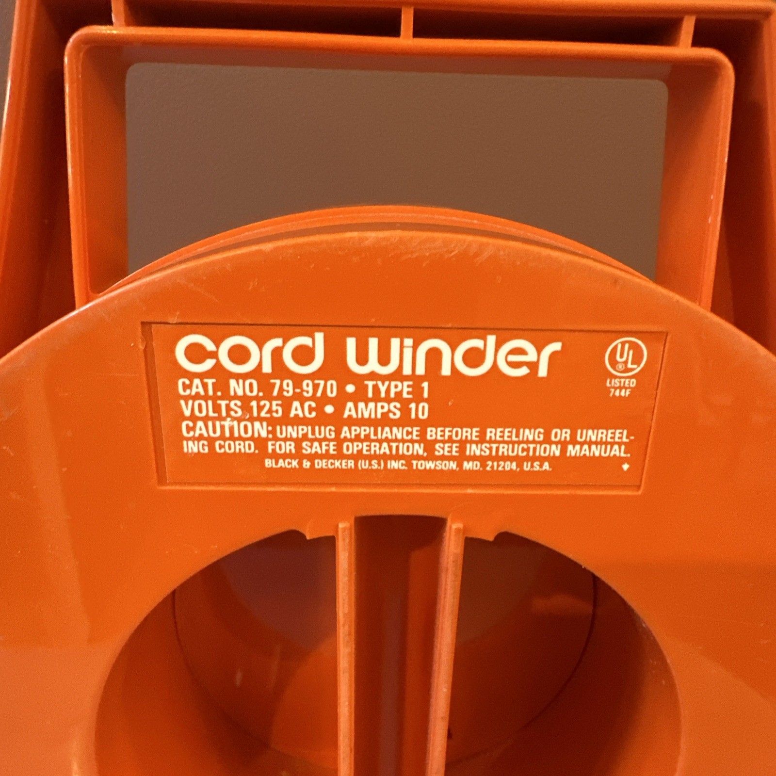 Black & Decker Cord Winder Model 79-970 25 Ft Extension Cord No Box