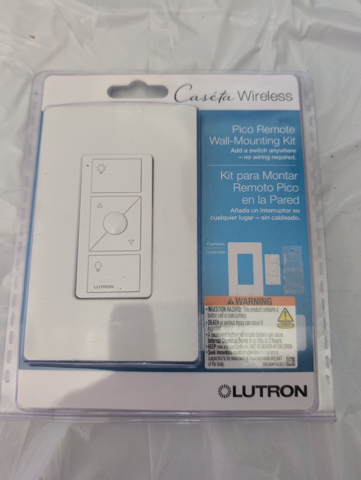 Lutron PJ2-WALL-WH-L01 Remote Control Wall Mounting Kit – White