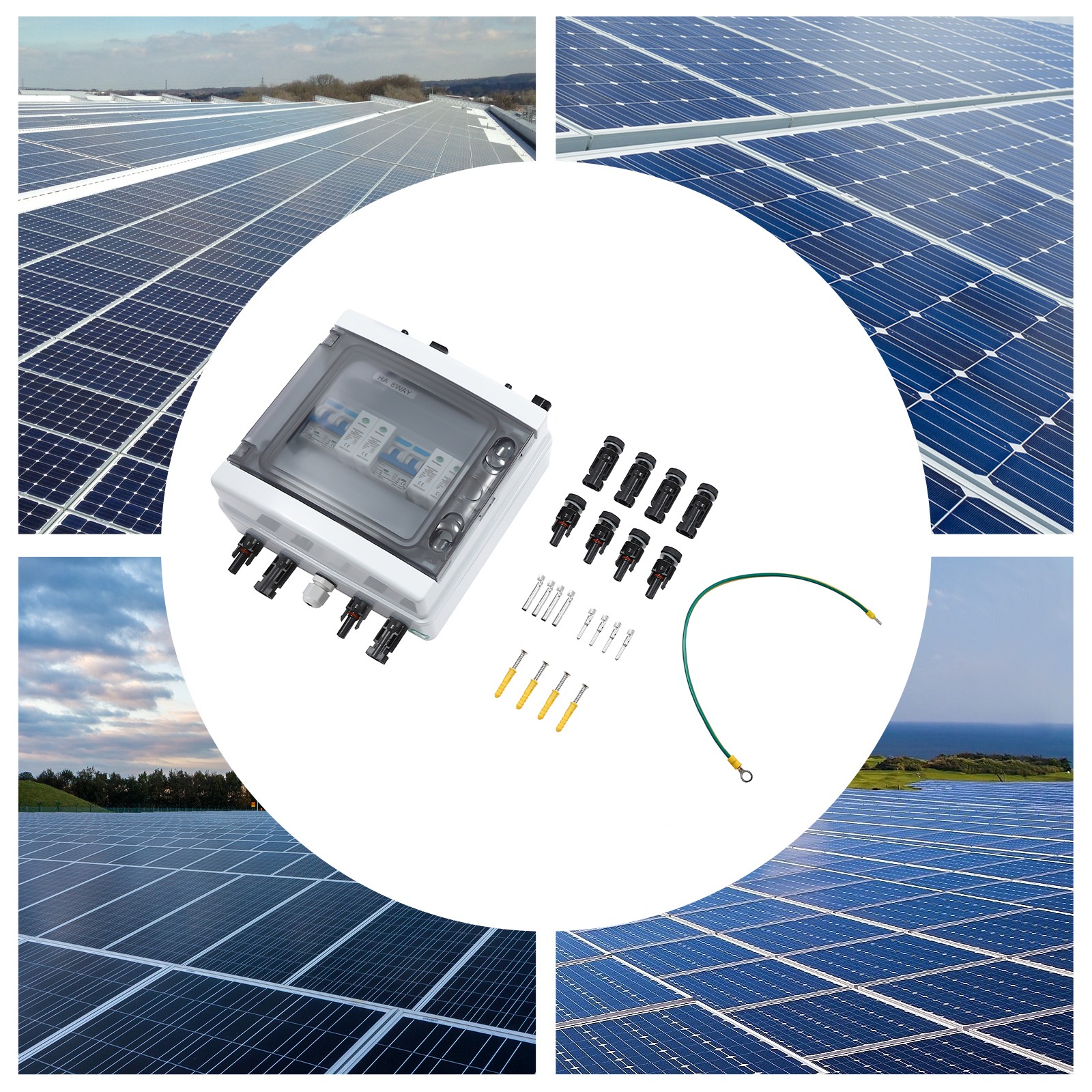 1000V 40A Solar PV Combiner Box 2 in 1 out 2 String Wasserdicht Kunststoff