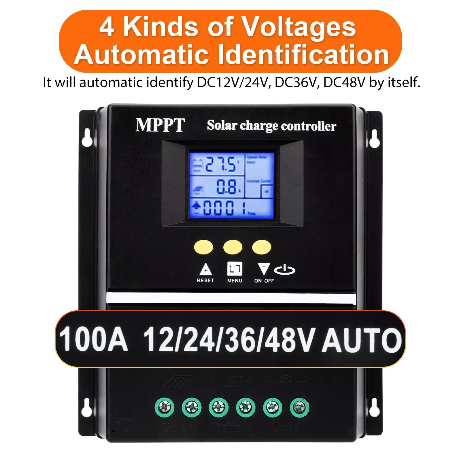 1pc MPPT 100A Solar Charge Controller For 12V 24V 36V 48V PV Battery Regulator