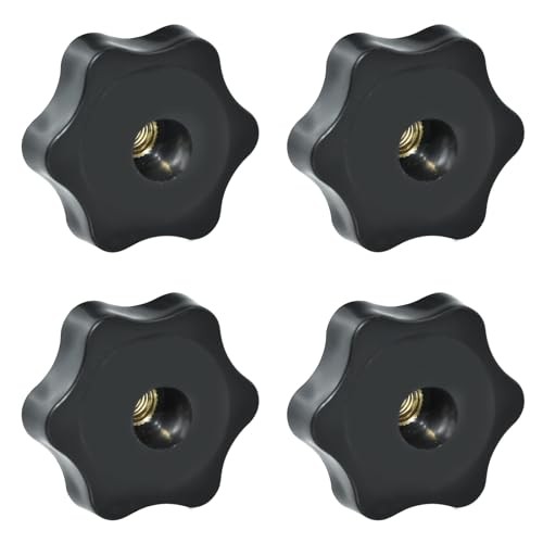 4 Pcs 1/4″-20 Inch Black Nylon Screw-On Type Thru Threaded Perforate 38#1/4