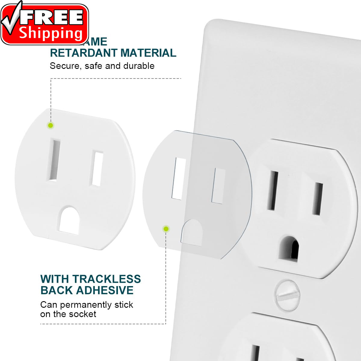 Loose Outlet Plug Fix, 12 Pack Plastic Snug Socket Secured, Outlet Tightener Ins