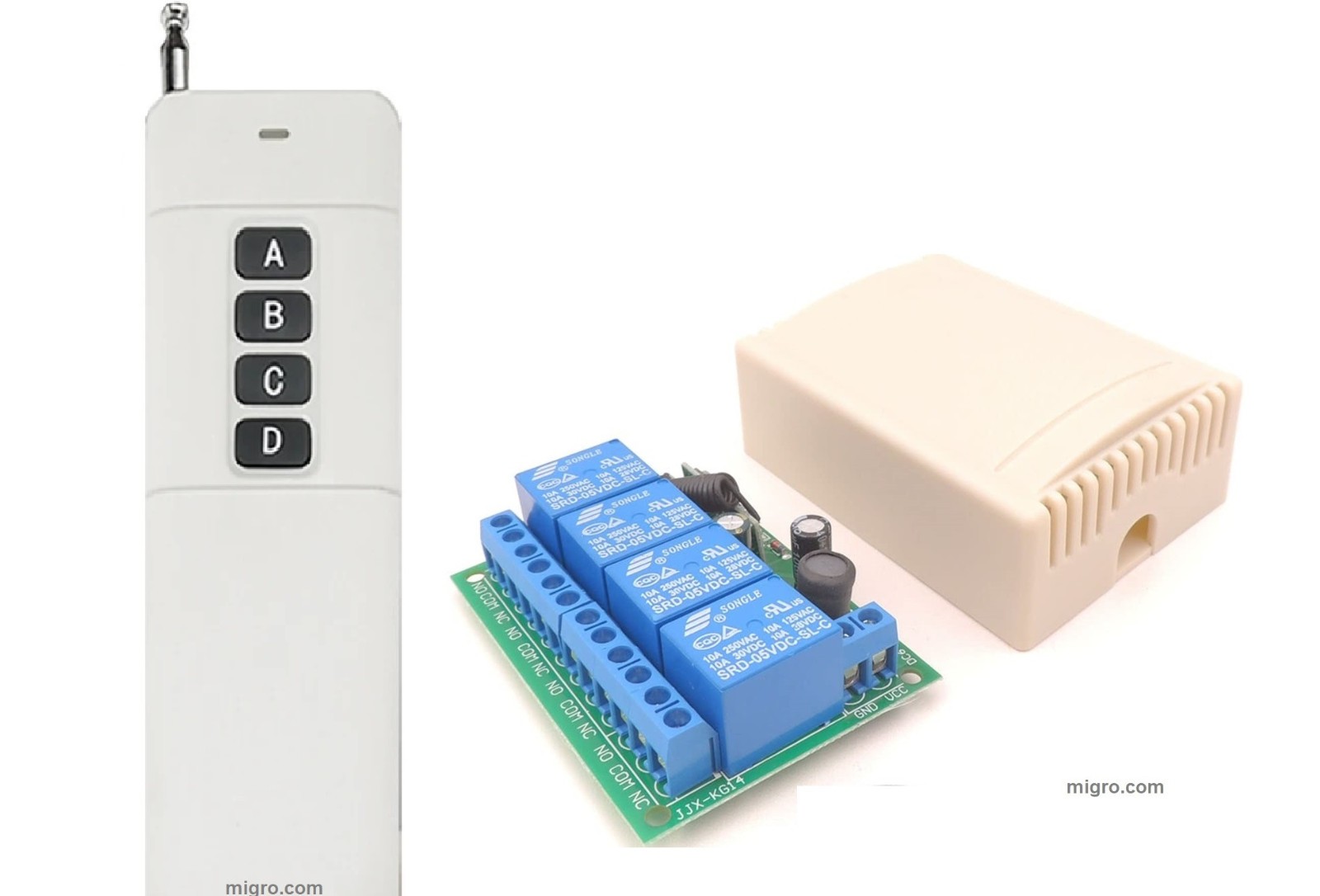 Long Range Handheld Wireless Remote Pump Control Lighting Switch power 4 CH, 12V