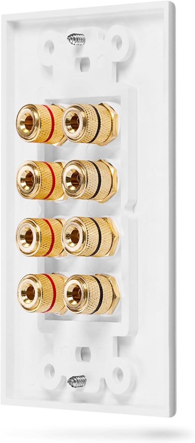 Quality Quad Speaker Wall Plate – Corrosion-Resistant Gold Plated Copper