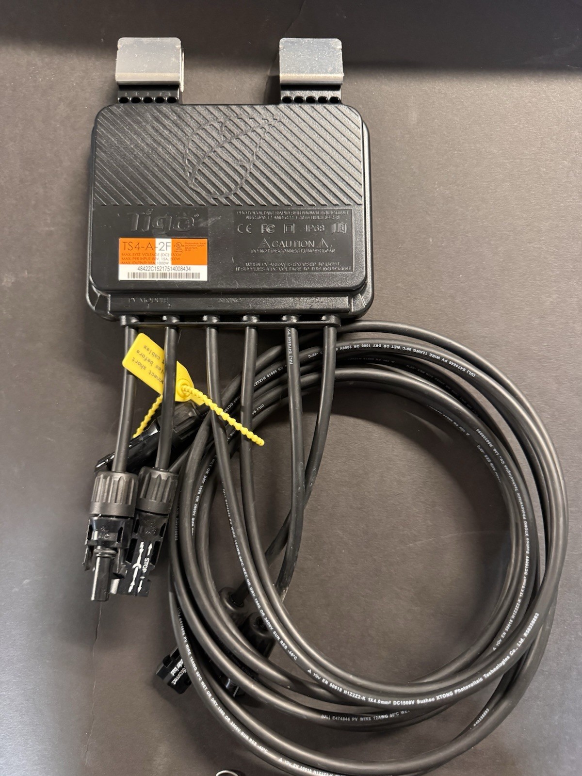 Tigo TS4-A-2F Rapid Shutdown Device for Solar Power, 500W, 80V, MC4 Connector