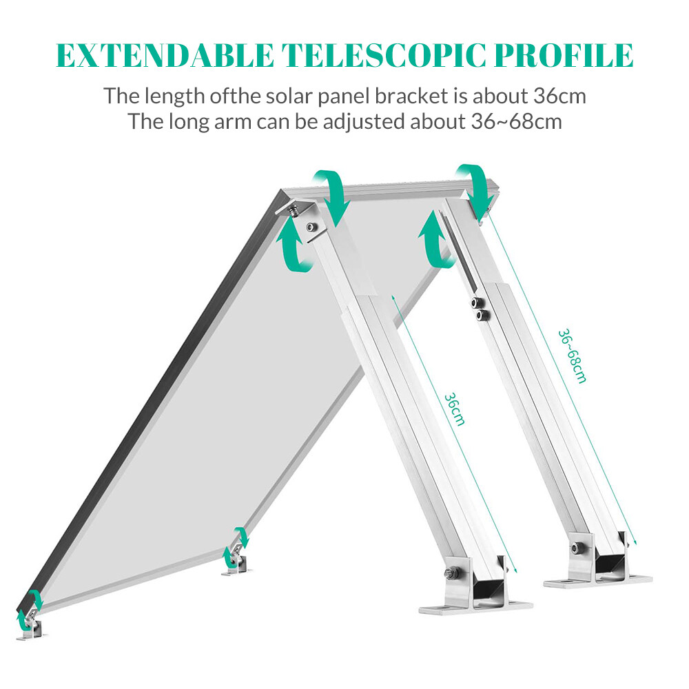 Solar Panel Mounting Brackets ABS Adjustable Angle Tilt Mount Fixing Wall Roof