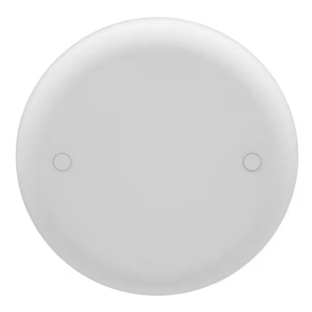 4 in. White Non-Metallic Round Blank Ceiling Box Cover – Durable & Easy Install