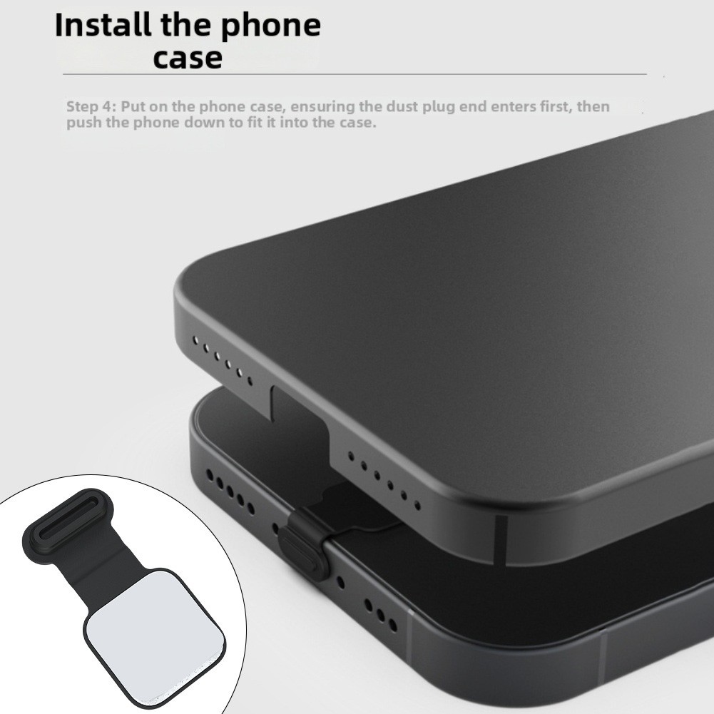 Portable Type-C Dust Cover Charging Port Protector Tear Resistant Ultra-thin