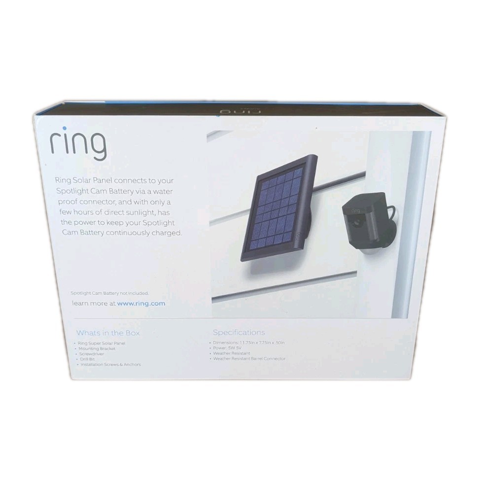 Ring Solar Panel 2nd Gen for Spotlight Cam Battery New
