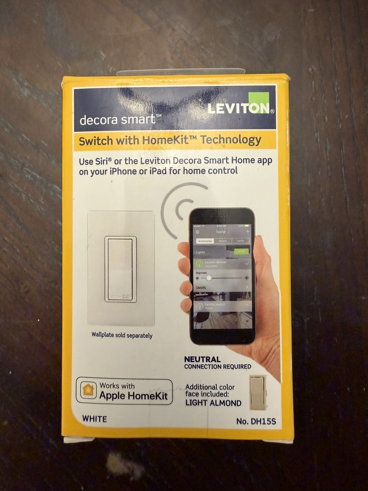 LEVITON decora smart Switch with HomeKit Technology WHITE DH15S