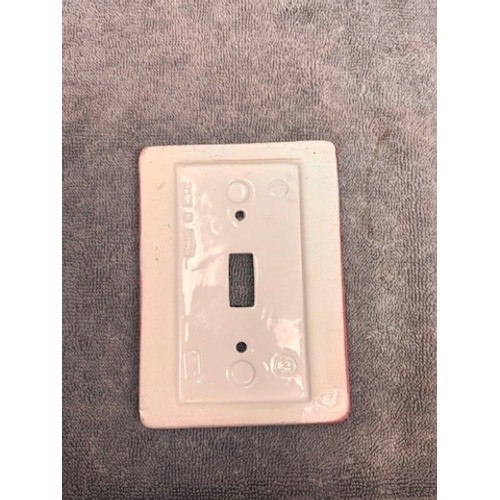 Vtg Hand Painted Ceramic Floral Light Switch Cover Cottage Farmhouse Wall Plate
