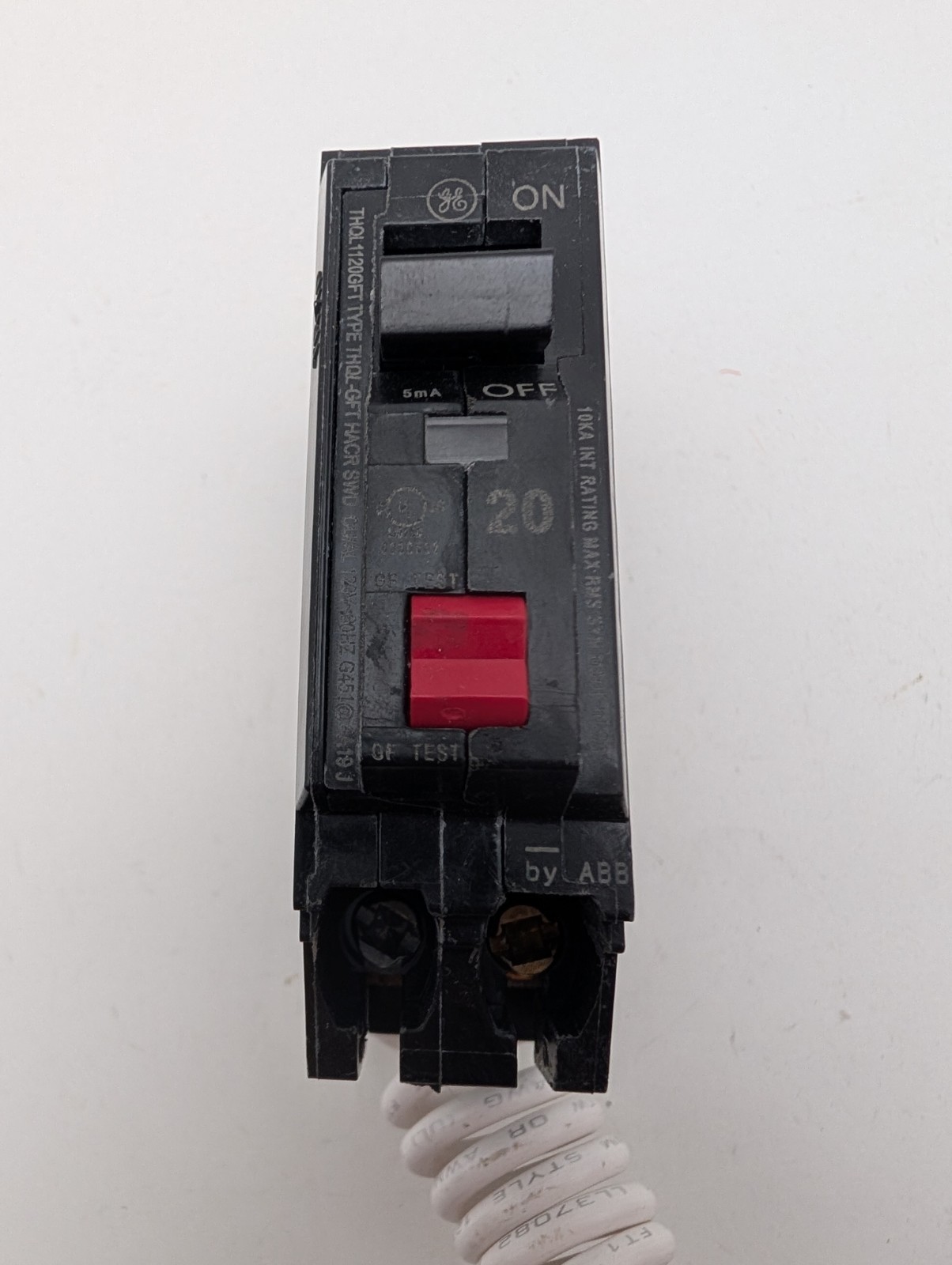GE THQL1120GFTP 20A 1-Pole Ground Fault Breaker GFCI Breaker (No Box)