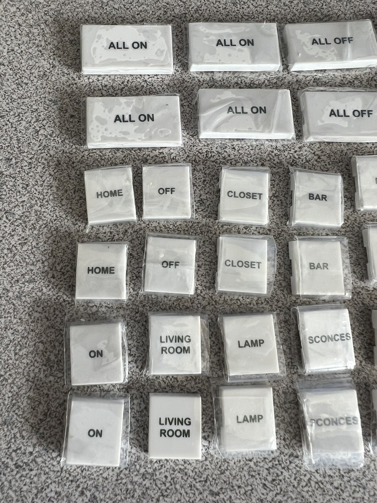 Insteon Customized Buttons for 6 or 8 button KeypadLinc Switches – You Pick