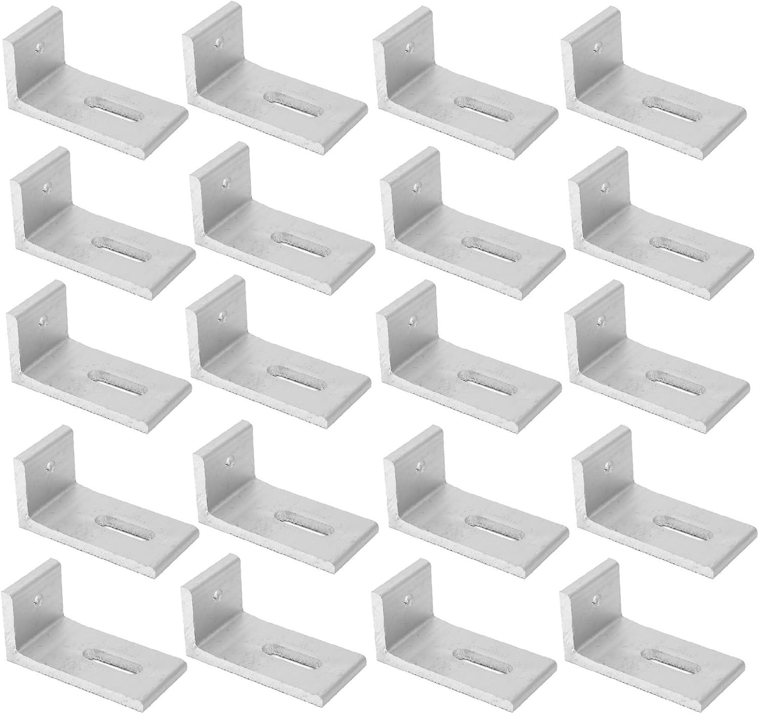 L Foot Solar Mount Aluminum Alloy Photovoltaic Solar Panel Mount L Bracket 20PCS