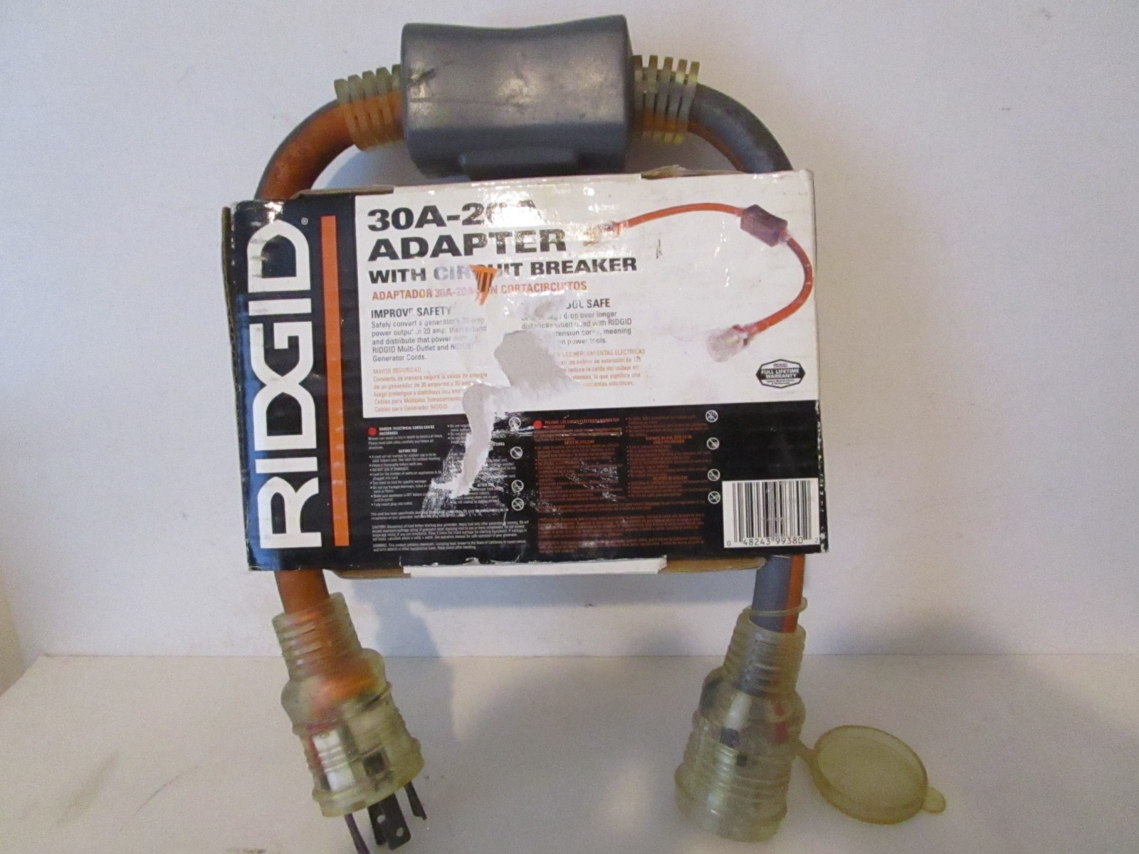 Ridgd i612adpt30r Inst Cord 4/10 2ft 250v 30a-20a W/ckt Brker L14-20r to L14-30p