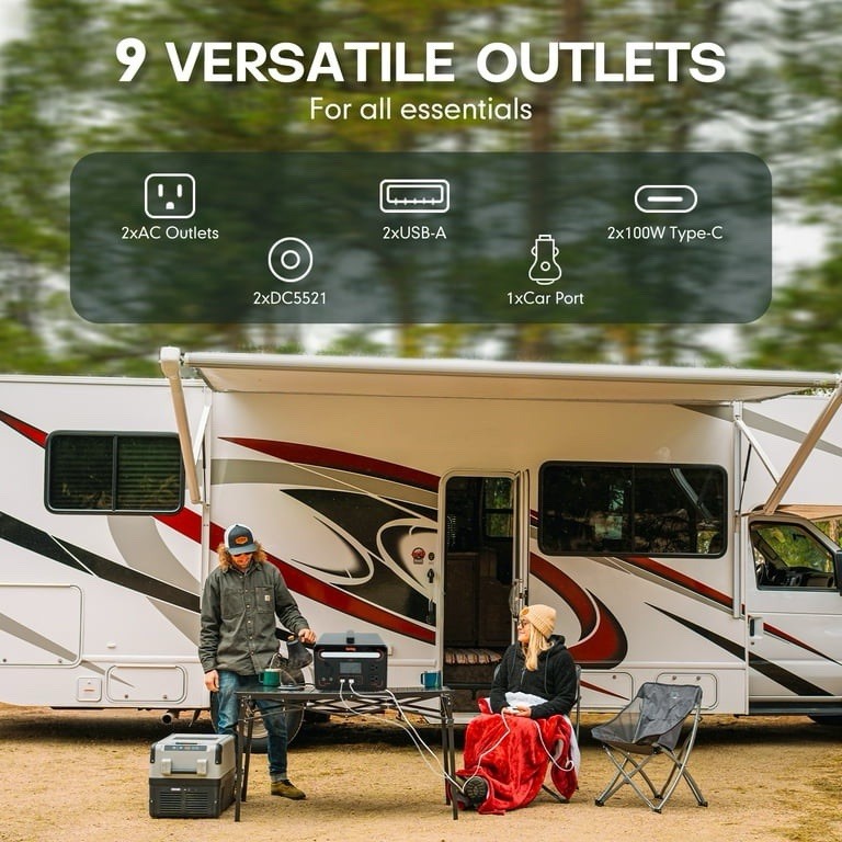 Portable Power Station 600W 560Wh LiFePO4 solar （Solar Panel Not Included）