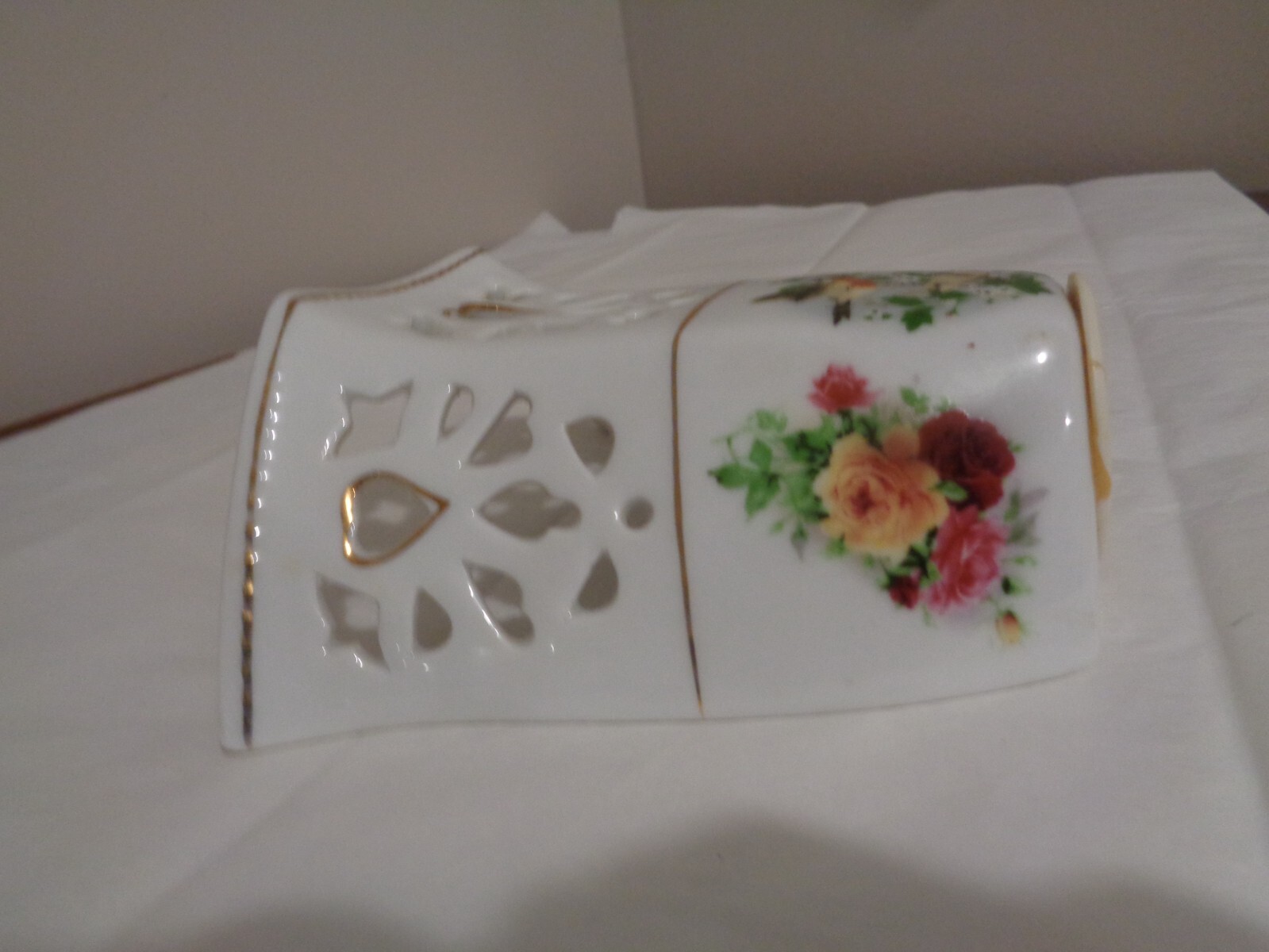 Vintage Fine China Porcelain Floral 4 X 4 Wall Plug-In Nightlight Cover