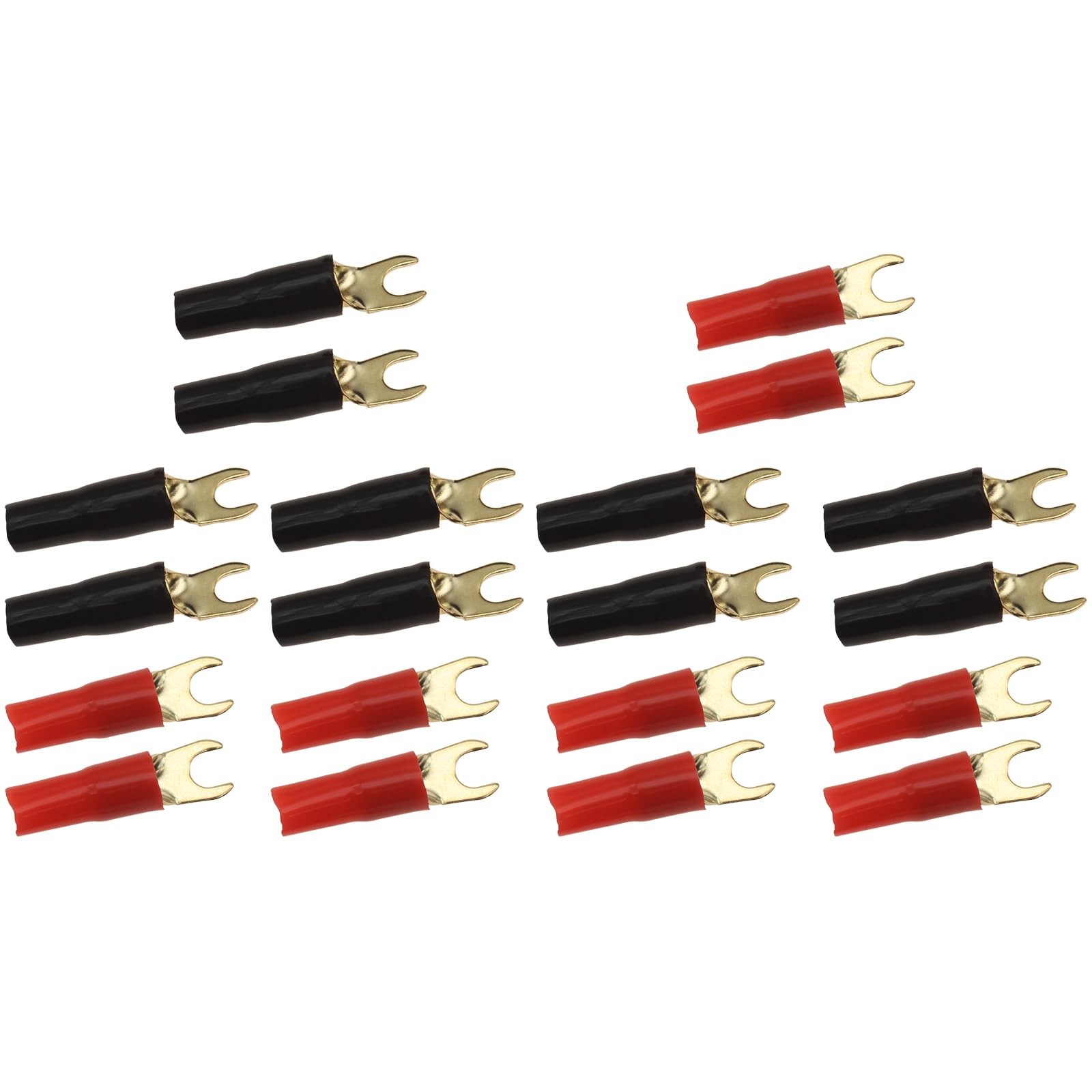 LBTODH 10 Pairs Wire Cable Terminal Plug 8GA Spade for Speaker…