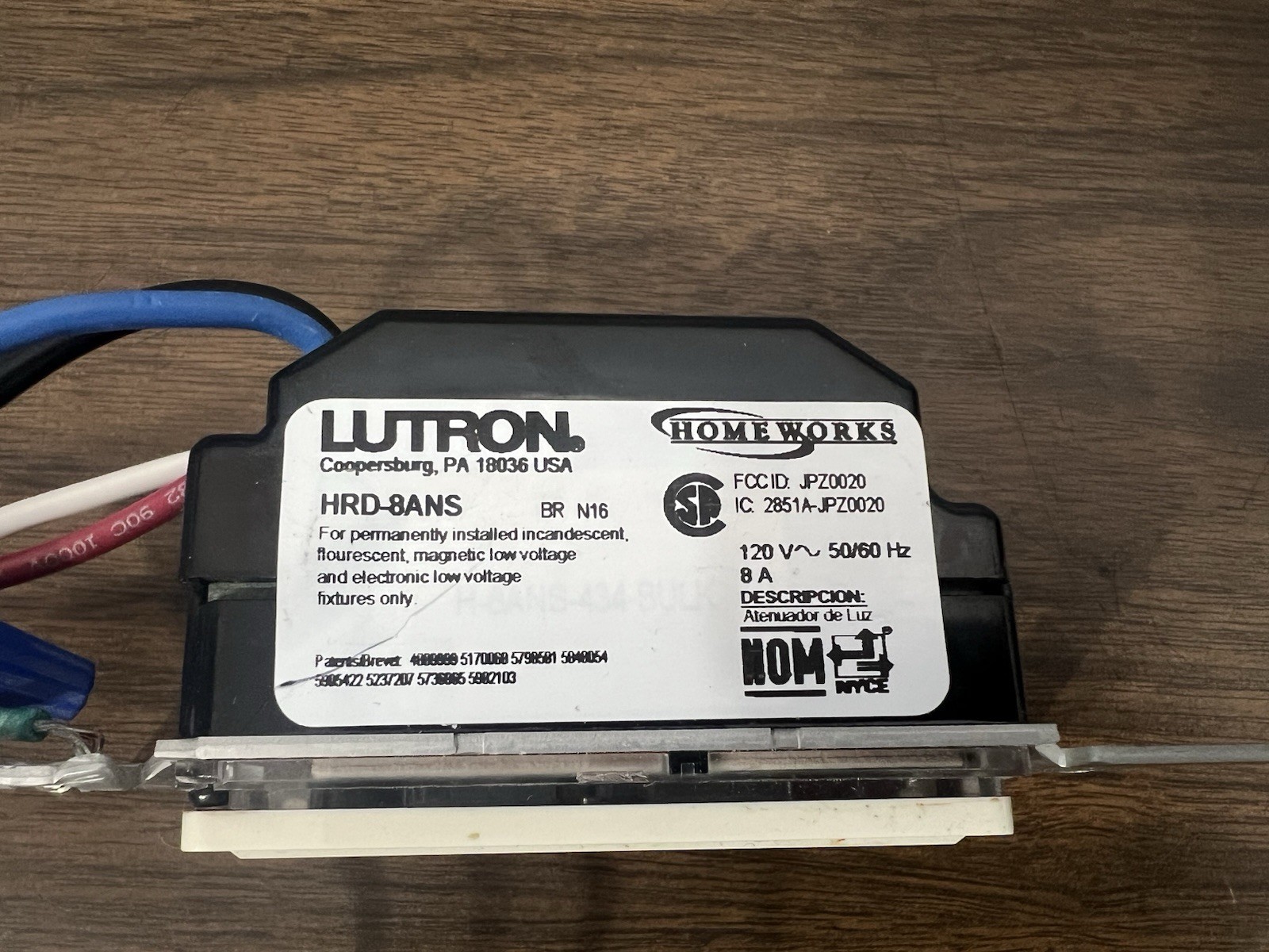 Lutron HRD-8ANS HomeWorks RF Maestro Electronic Switch Lot Of 2