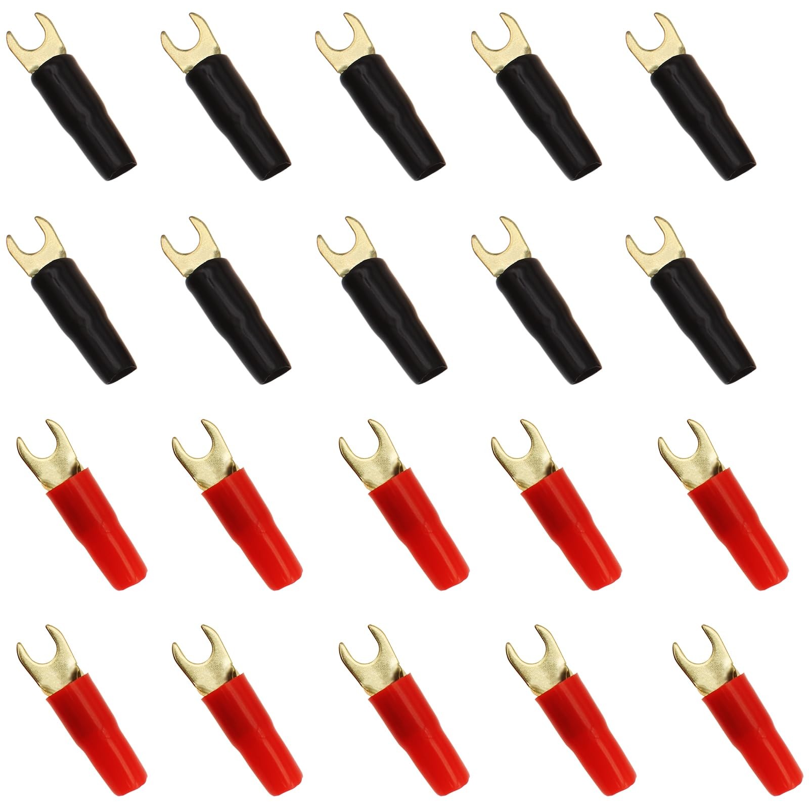 LBTODH 10 Pairs Wire Cable Terminal Plug 8GA Spade for Speaker…