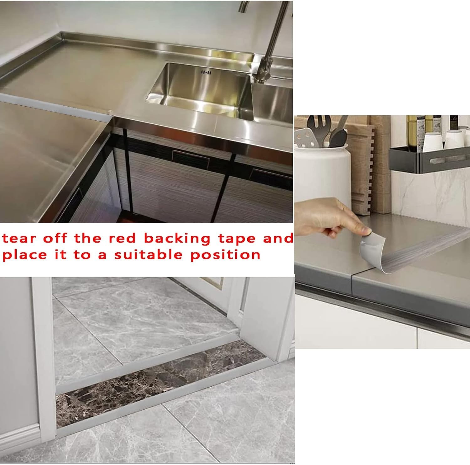 Versatile 39-Inch PVC Floor Transition Strip – Easy Self-Adhesive Installation