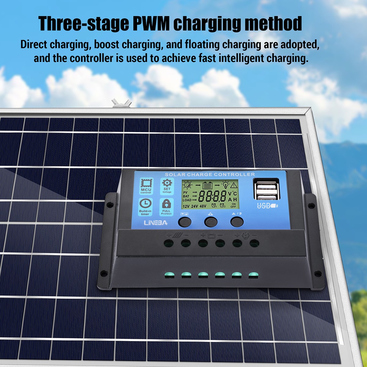 400W Flexible Solar Panel Kit 18V Home RV Battery Charge with 30A PWM Controller