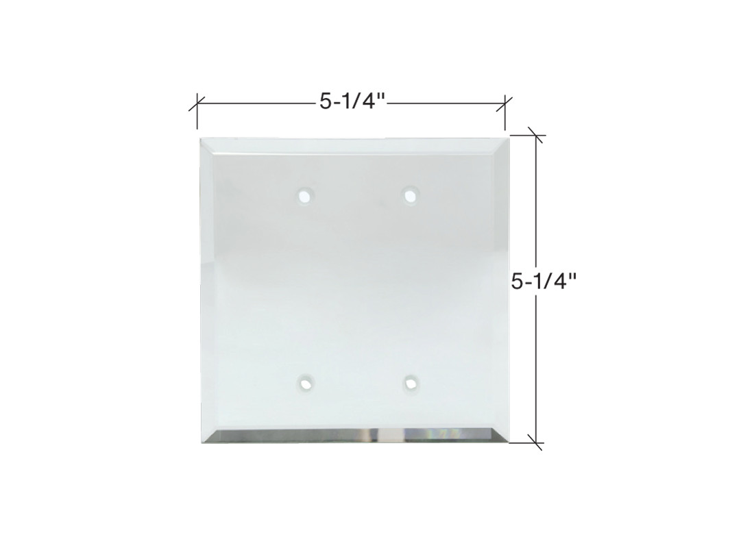 FHC MP208C Clear Double Blank Glass Mirror Plate with Screw Holes