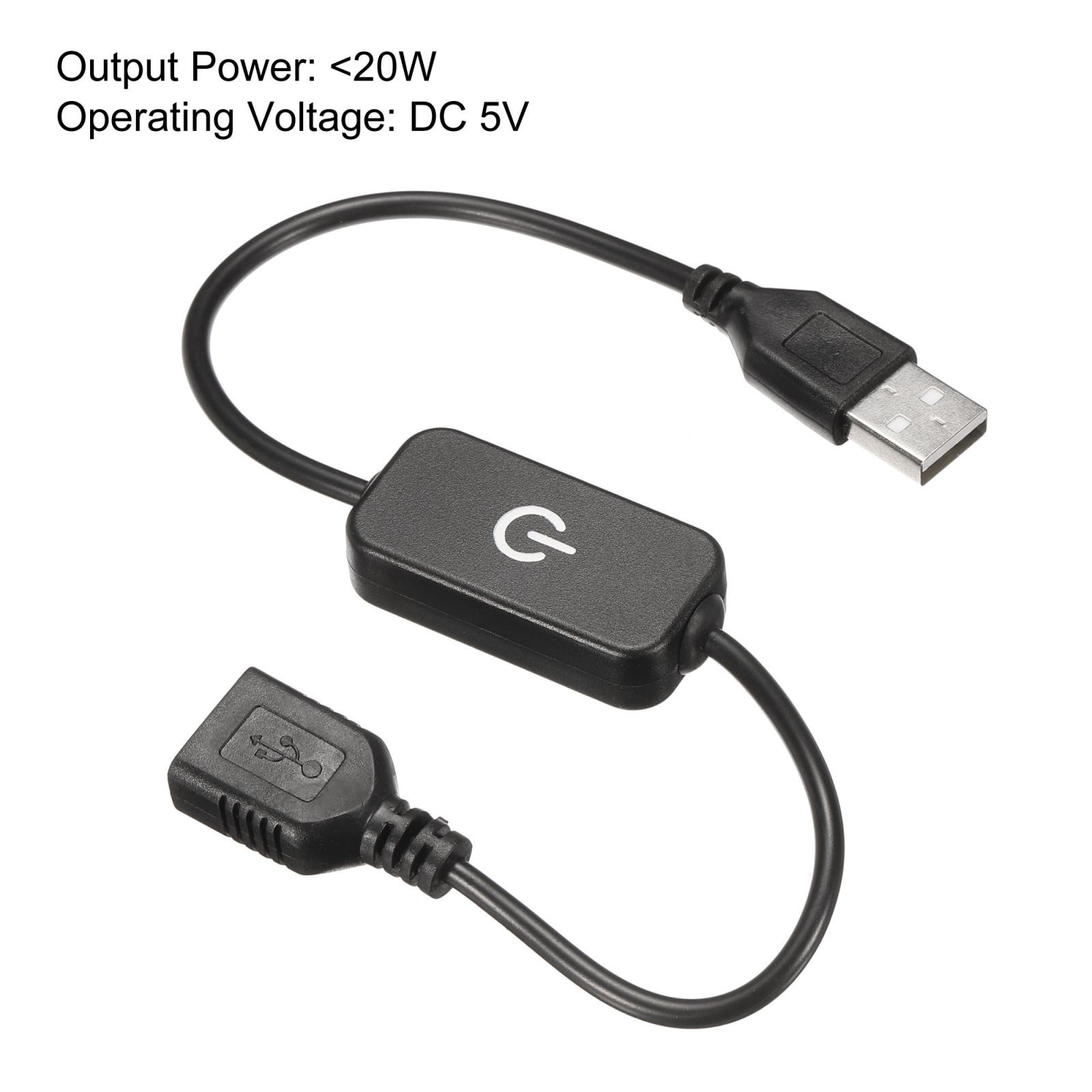 LED Touch Inline Dimmer 5V 3A USB Touch Rope Control Switch, Black