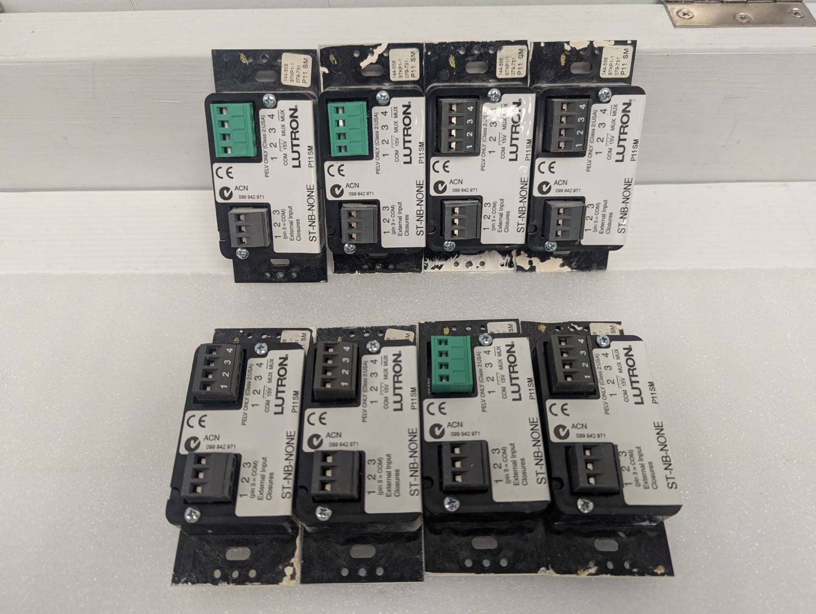 Lot of (8) Lutron ST-NB-NONE – 7 Button Keypad – Preowned