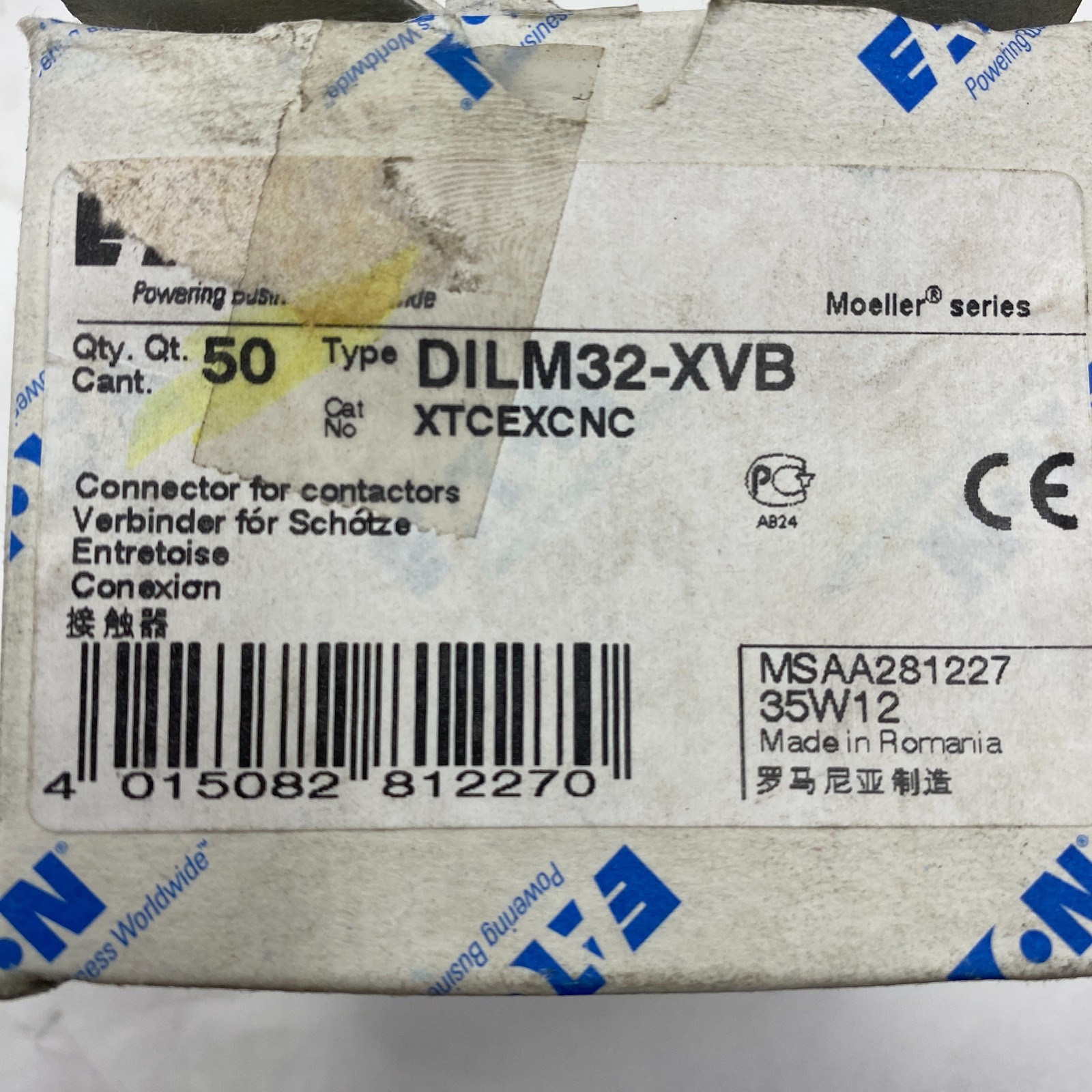 Eaton XTCEXCNC Starter and Contactor Accessories DILM32-XVB LOT OF 50