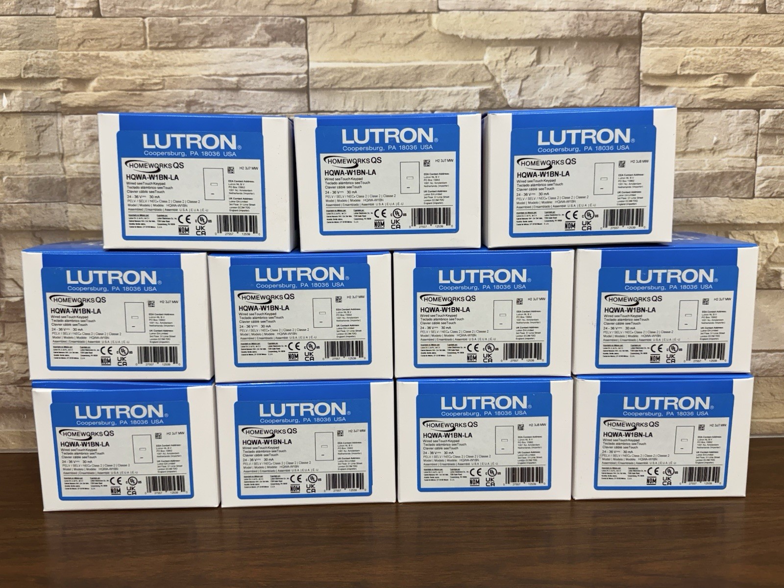 Lutron Wired seeTouch Black 1-Button On/Off Keypad HQWA-W1BN-LA (PRICE FOR EACH)