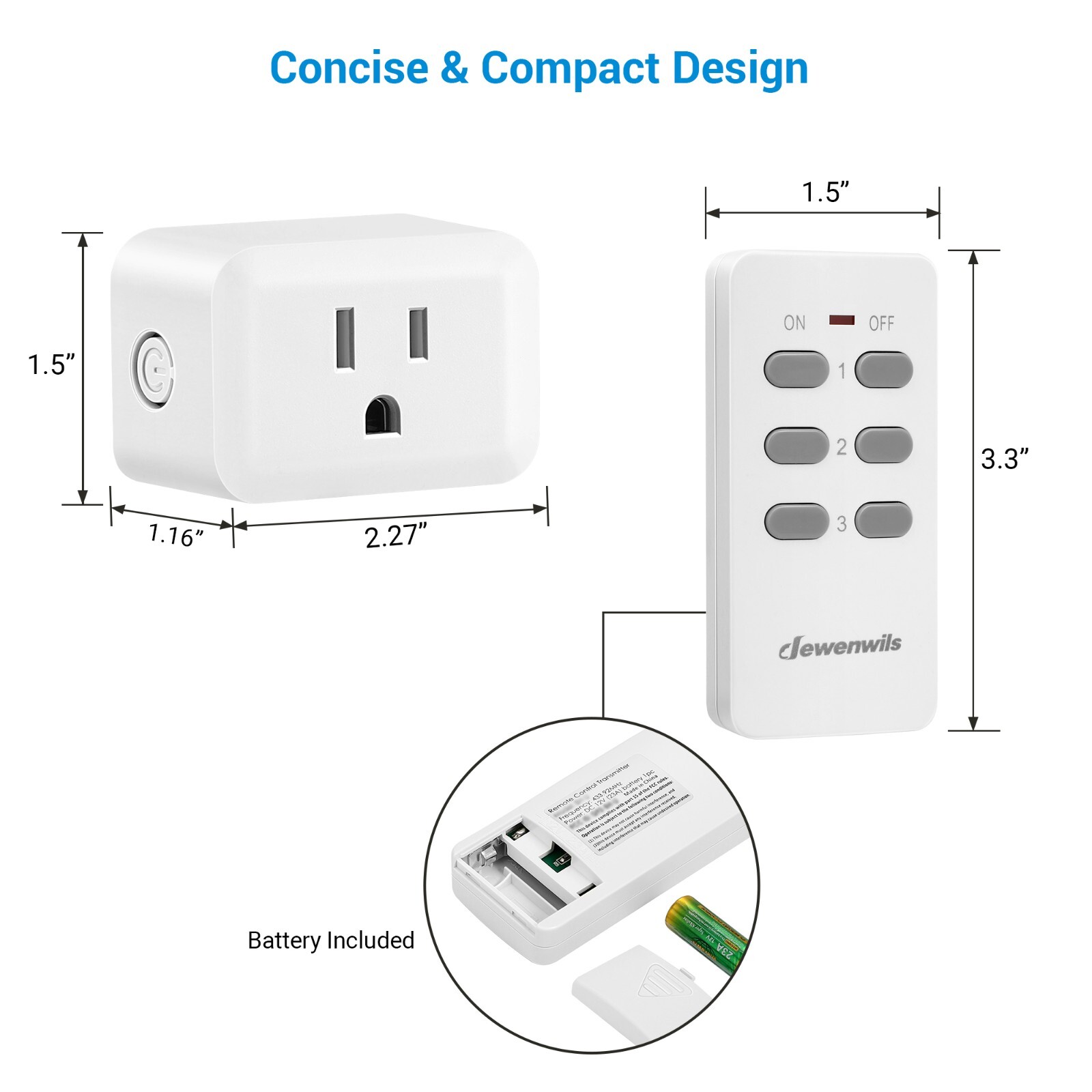 DEWENWILS Remote Control Outlet Switch for ChristmasDecorations Indoor