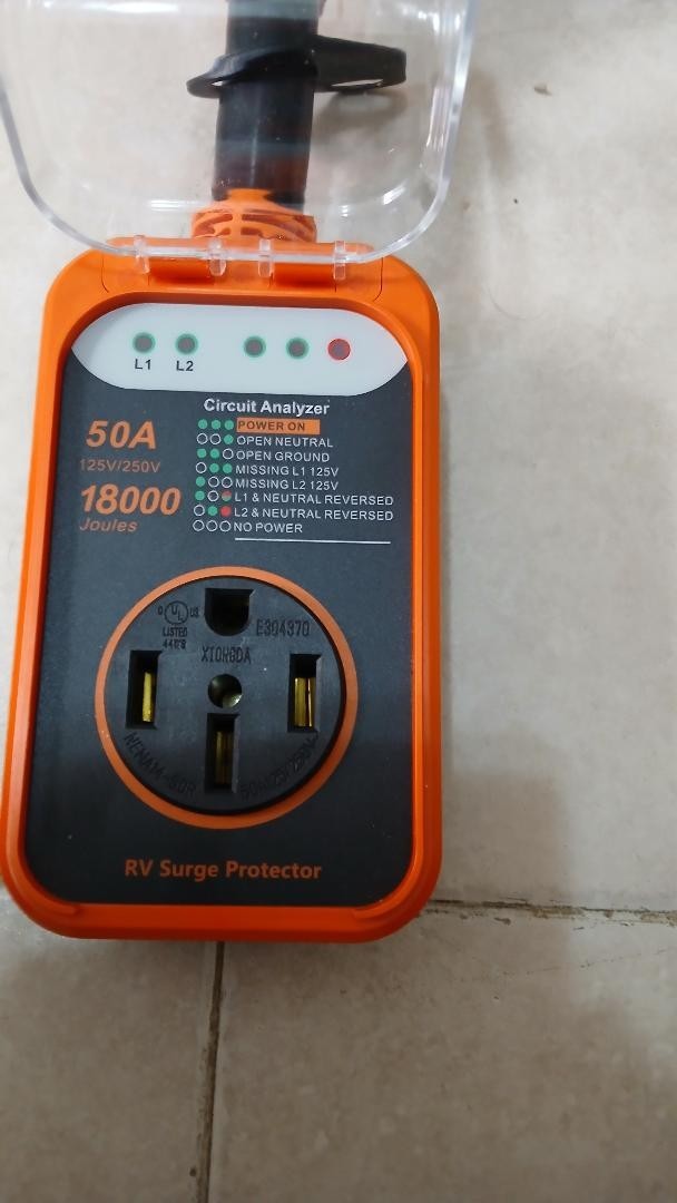 RV SURGE PROTECTOR 50A 18000 JOULES 125V /250 V NEW