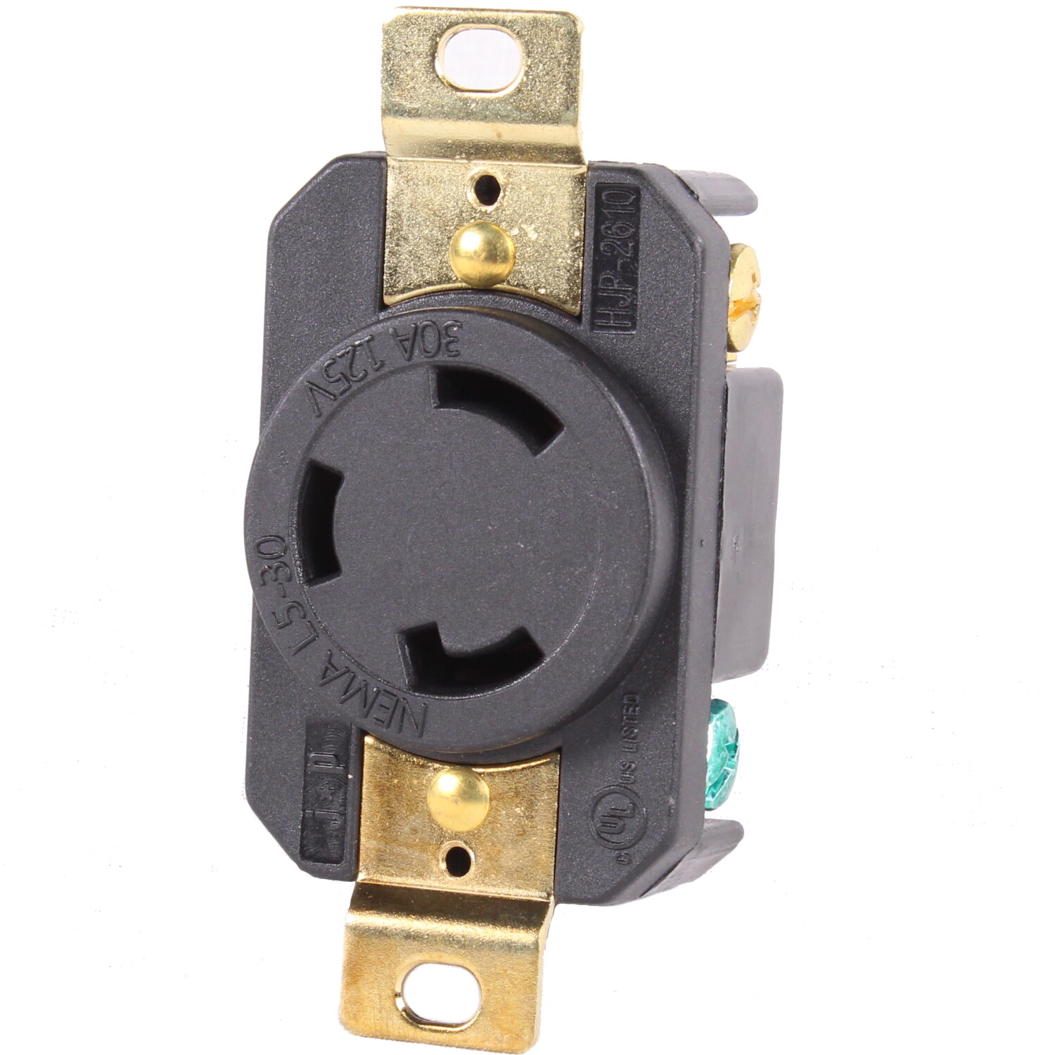 Twist Lock 2610 30A, 125V, Locking Receptacle Outlet L5-30R, SS Faceplate Cover