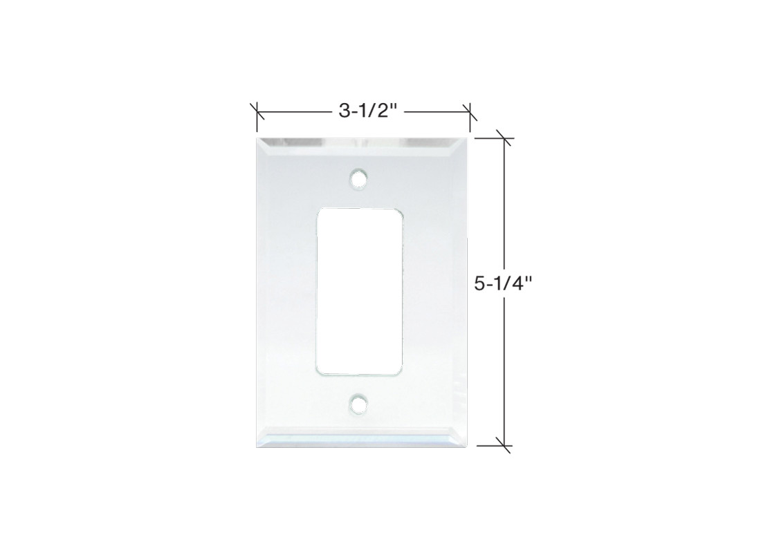 FHC MP12C Clear Single Decorator/Rocker Glass Mirror Plate