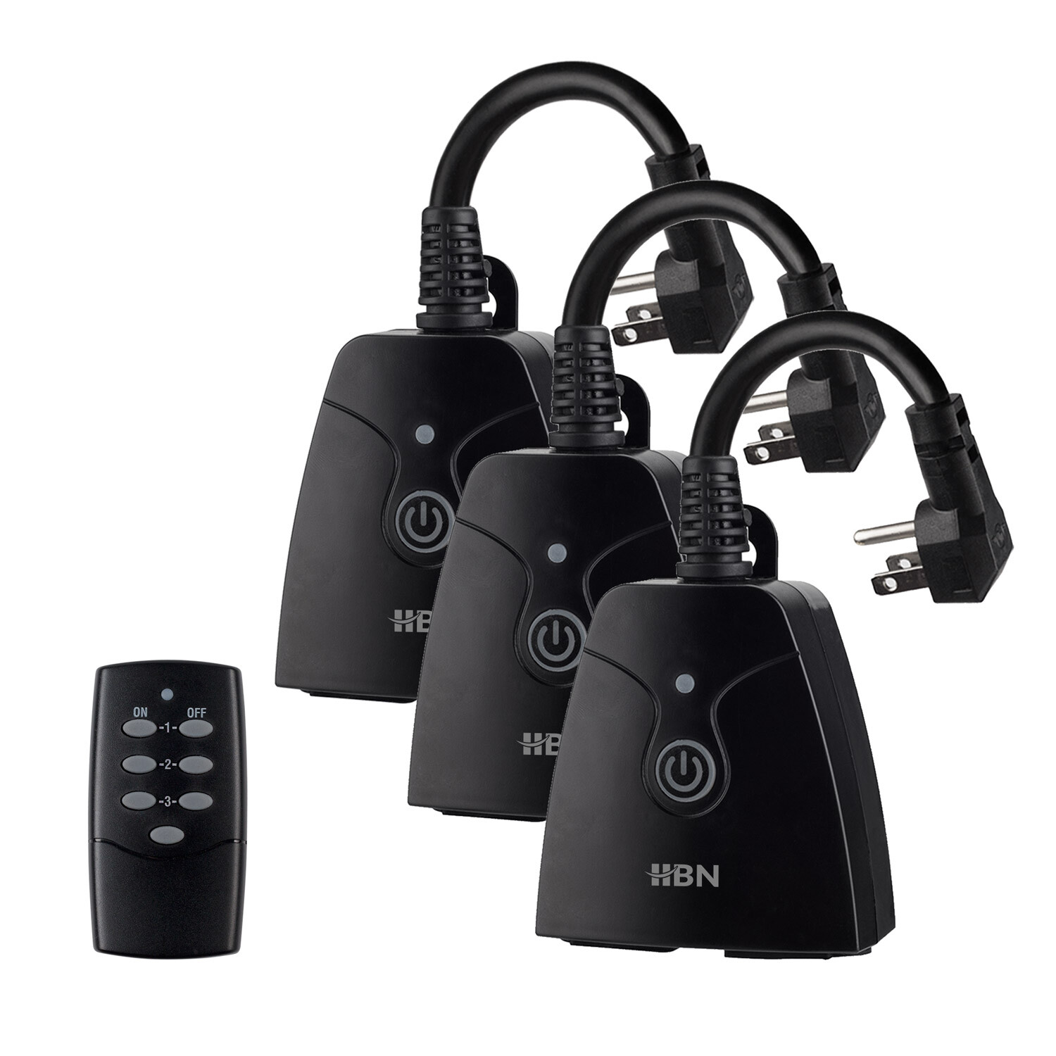 Wireless Remote Control Electrical Outlet Switch 1 Remote 3 Outlets Long Range