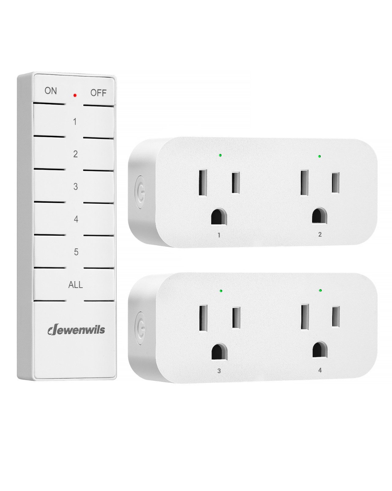 DEWENWILS Remote Control Outlet,100FT Range,4 Independent & 1 All Control Outlet