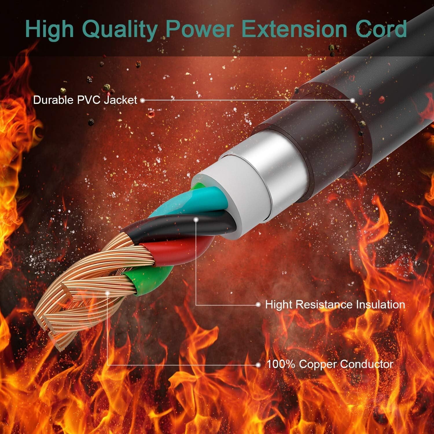 25ft Dryer Extension Cord – 4 Prong, 30 Amp – NEMA 14-30P to 14-30R – 125V/250V