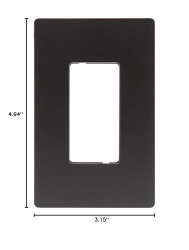 Dark Bronze Low Profile Wall Plate Modern Design Easy Install Scratch Resistant