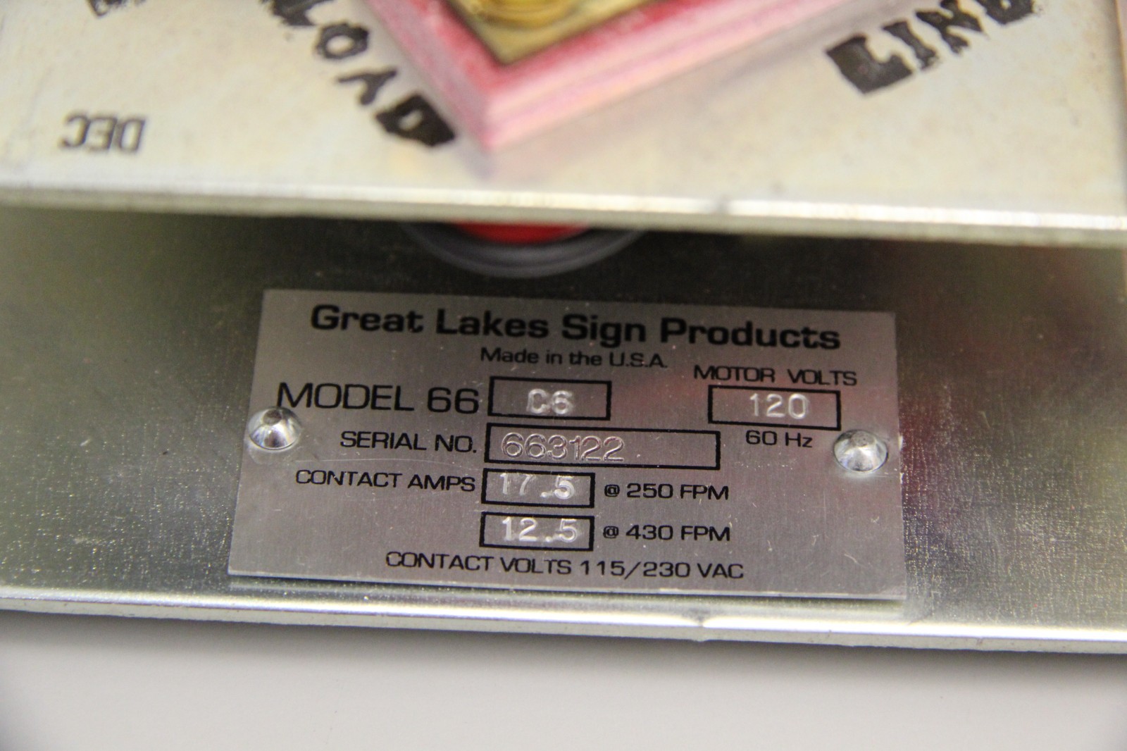 New Old Stock Model 66 C6 High Speed Carnival Light Border Chaser Scintillator