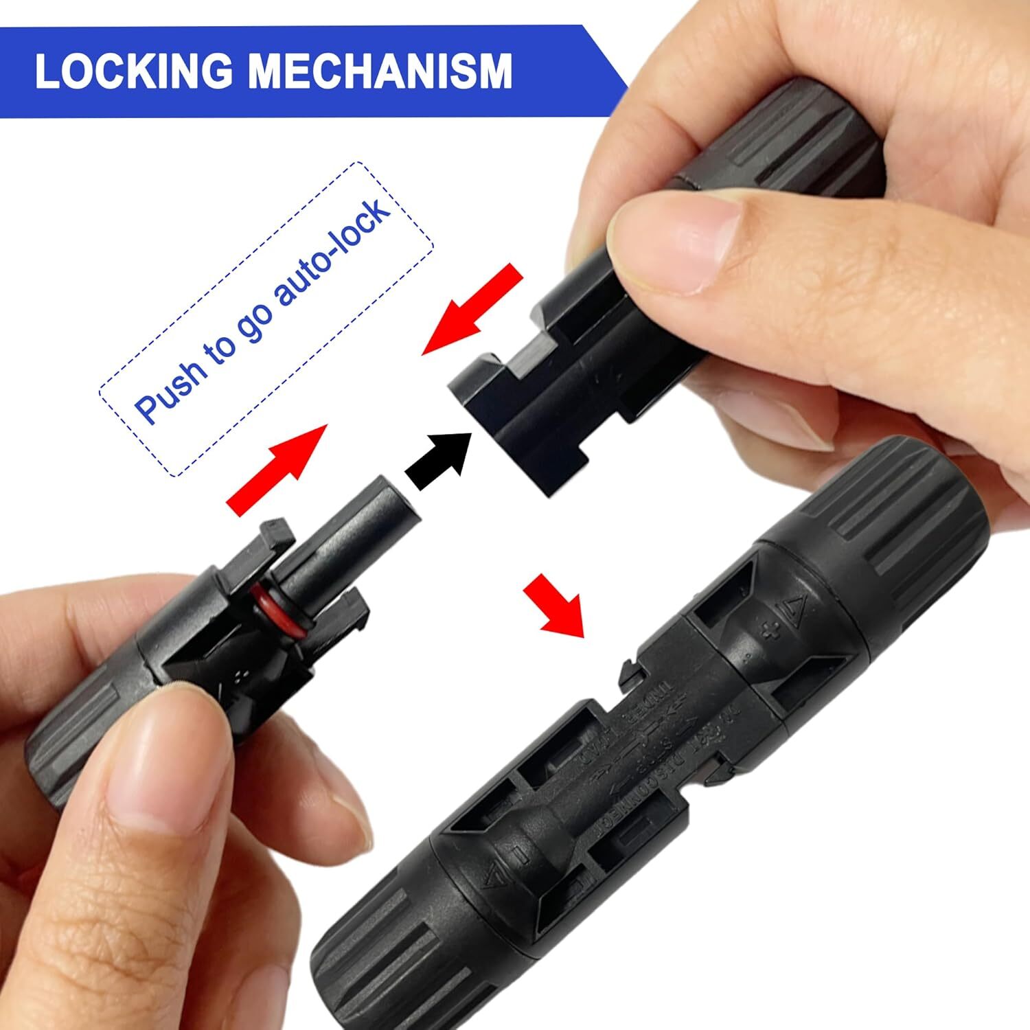 1/5/10/20/50/100 Pairs Male Female Solar Cable Connectors For DIY Solar Panel US