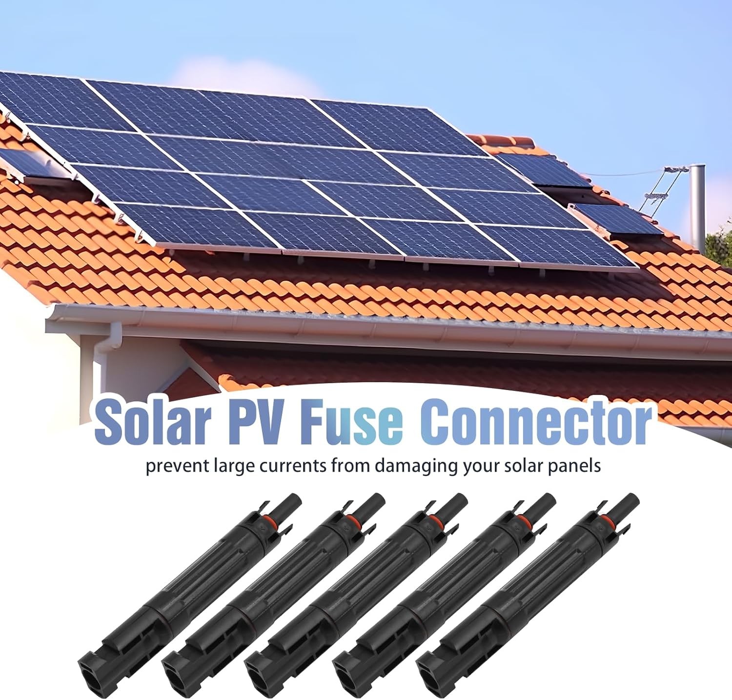 10X Solar Fuses Holder Inline,Solar Fuse Connector Solar Surge Protection Device