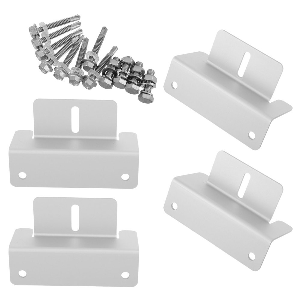 1 Set Silver Aluminum Alloy Solar Panel Bracket Kit for Rv Solar Roof Mounting